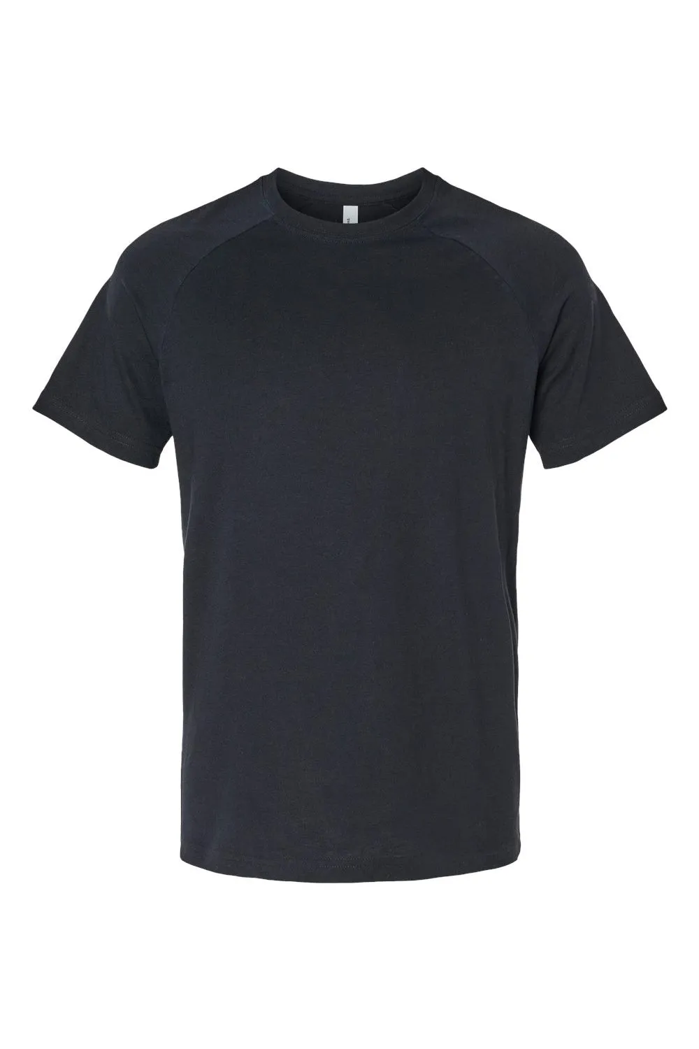 Bella   Canvas Mens CVC Raglan Short Sleeve Crewneck T-Shirt - Solid Black