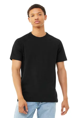 Bella   Canvas Mens CVC Raglan Short Sleeve Crewneck T-Shirt - Solid Black