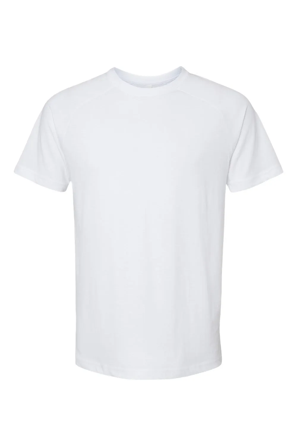 Bella   Canvas Mens CVC Raglan Short Sleeve Crewneck T-Shirt - Solid White