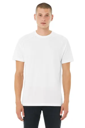 Bella   Canvas Mens CVC Raglan Short Sleeve Crewneck T-Shirt - Solid White