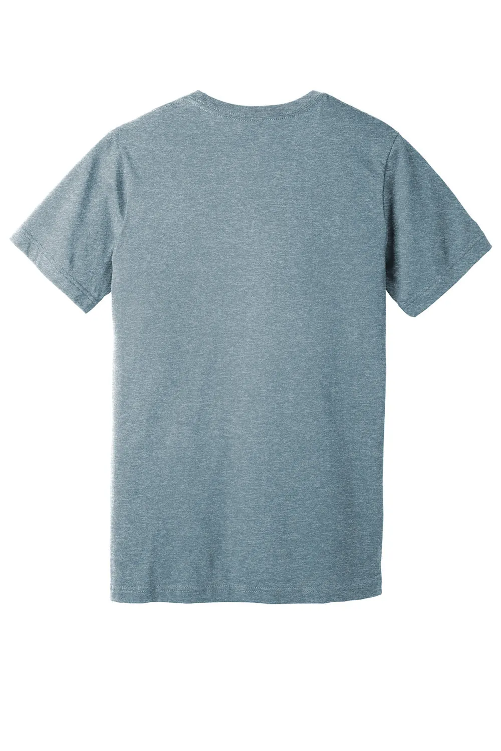 Bella   Canvas Mens CVC Short Sleeve V-Neck T-Shirt - Heather Slate Blue