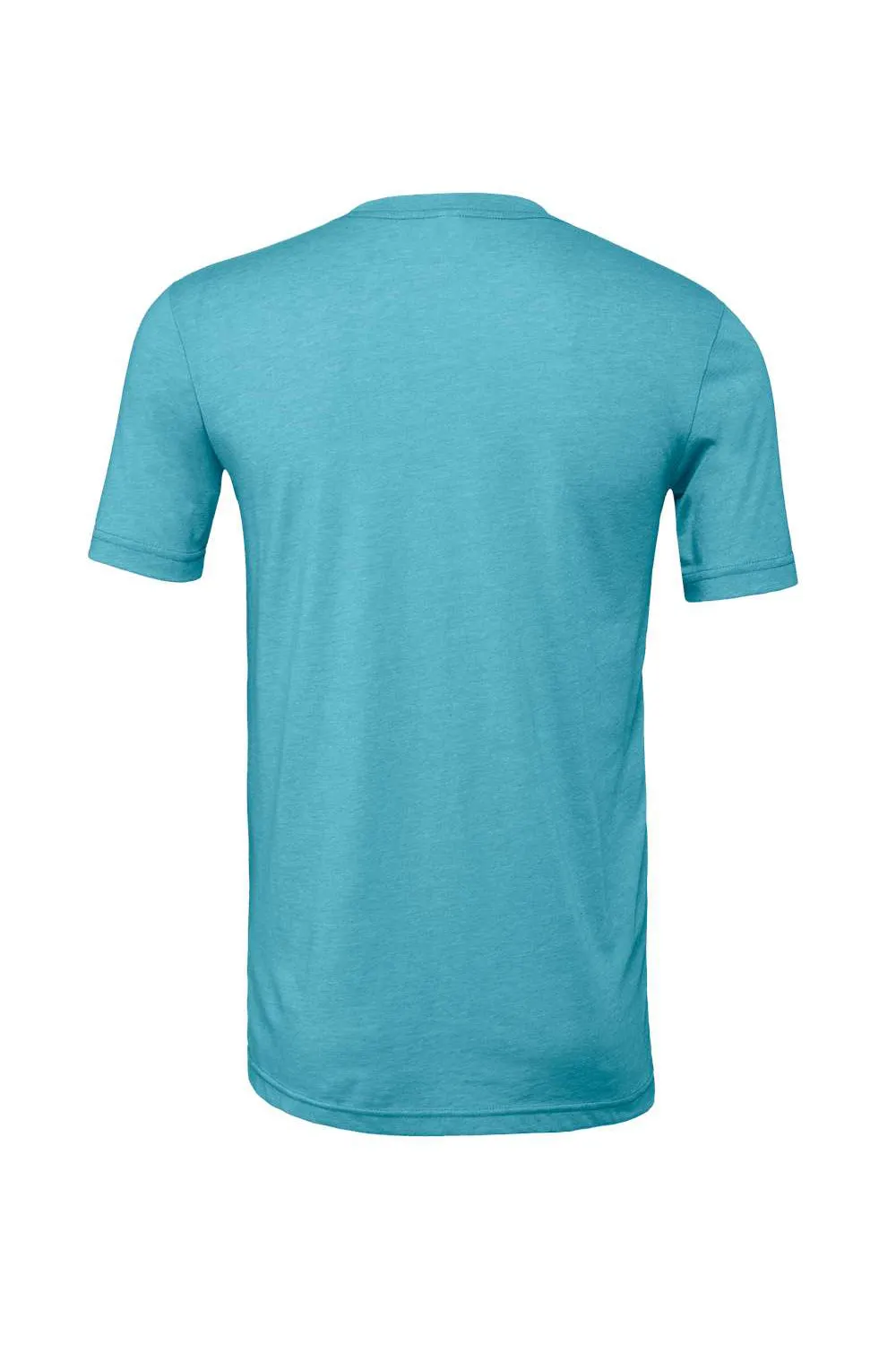 Bella   Canvas Mens Heather CVC Short Sleeve Crewneck T-Shirt - Heather Aqua Blue