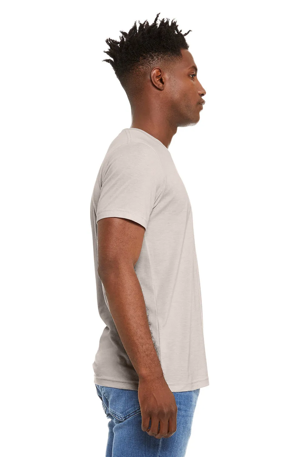 Bella   Canvas Mens Heather CVC Short Sleeve Crewneck T-Shirt - Heather Cool Grey