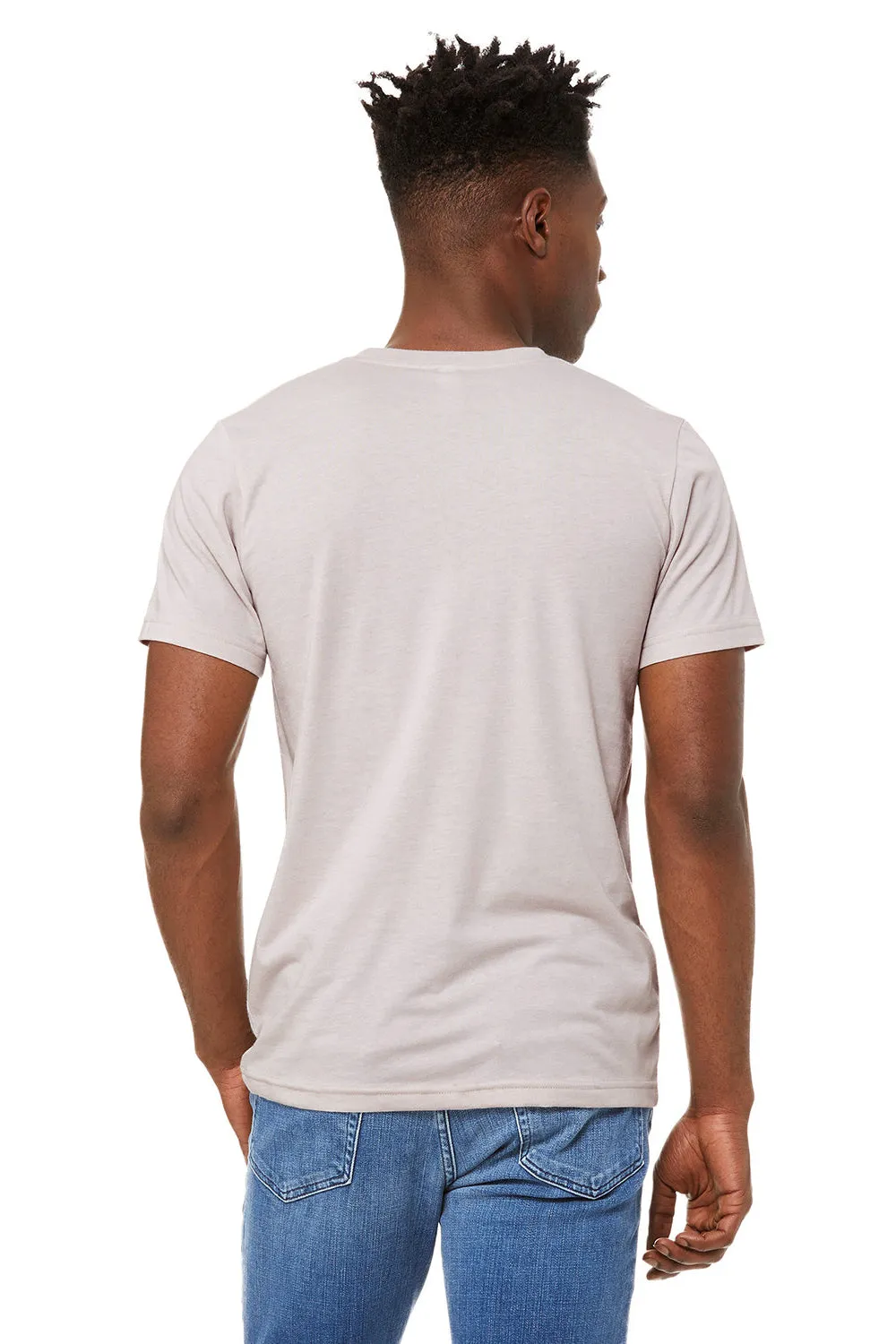 Bella   Canvas Mens Heather CVC Short Sleeve Crewneck T-Shirt - Heather Cool Grey