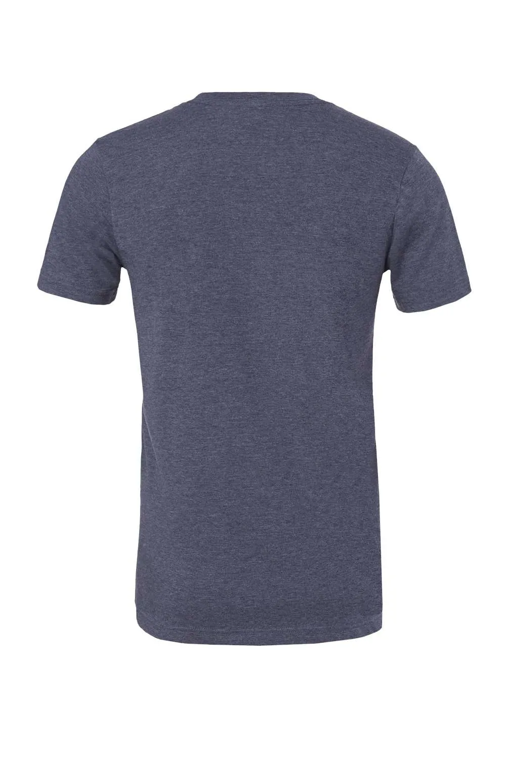 Bella   Canvas Mens Heather CVC Short Sleeve Crewneck T-Shirt - Heather Navy Blue