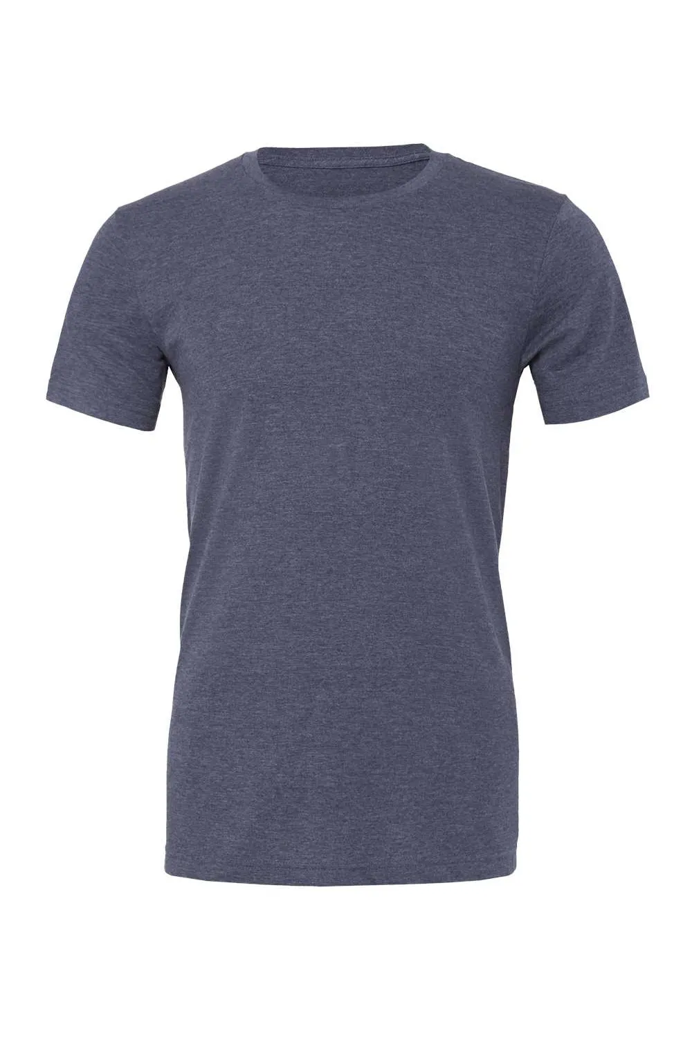 Bella   Canvas Mens Heather CVC Short Sleeve Crewneck T-Shirt - Heather Navy Blue