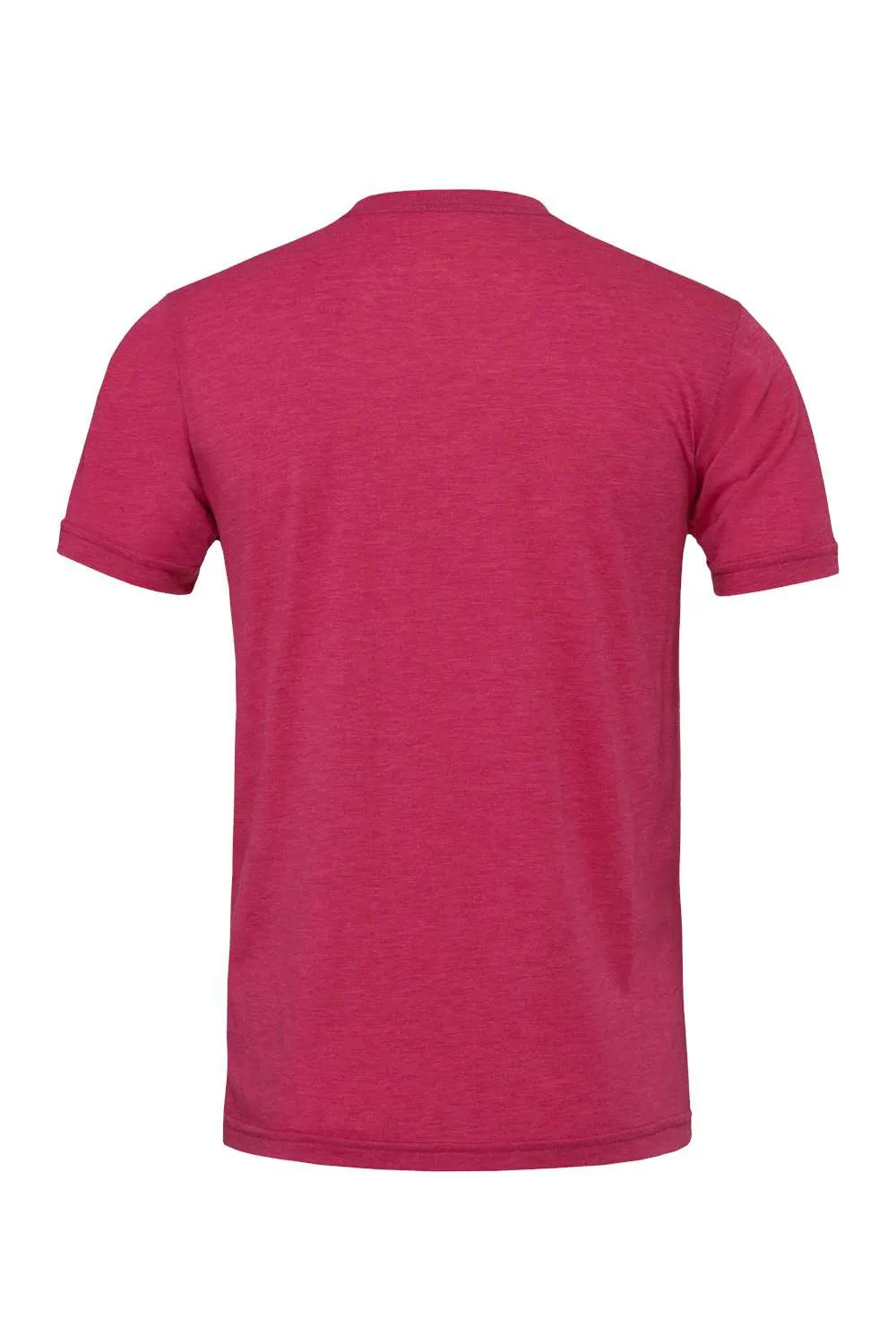 Bella   Canvas Mens Heather CVC Short Sleeve Crewneck T-Shirt - Heather Raspberry