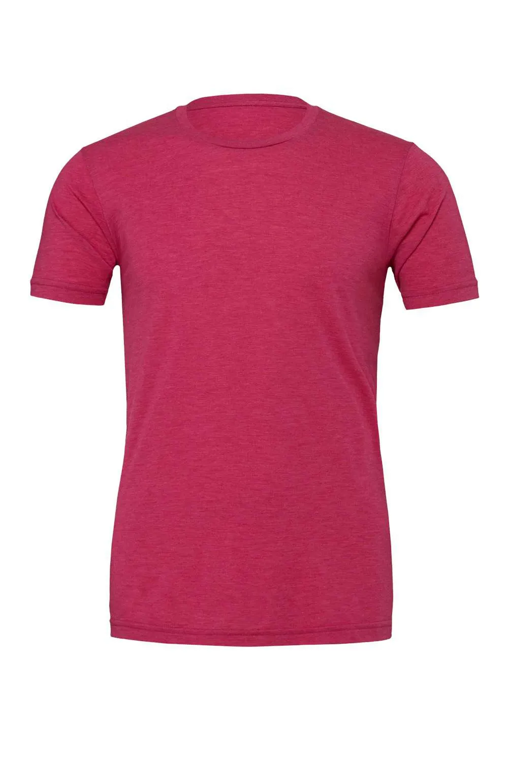 Bella   Canvas Mens Heather CVC Short Sleeve Crewneck T-Shirt - Heather Raspberry