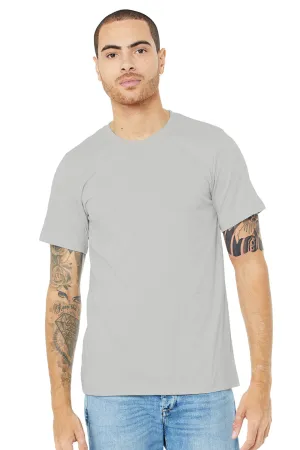 Bella   Canvas Mens Heather CVC Short Sleeve Crewneck T-Shirt - Heather Silver Grey