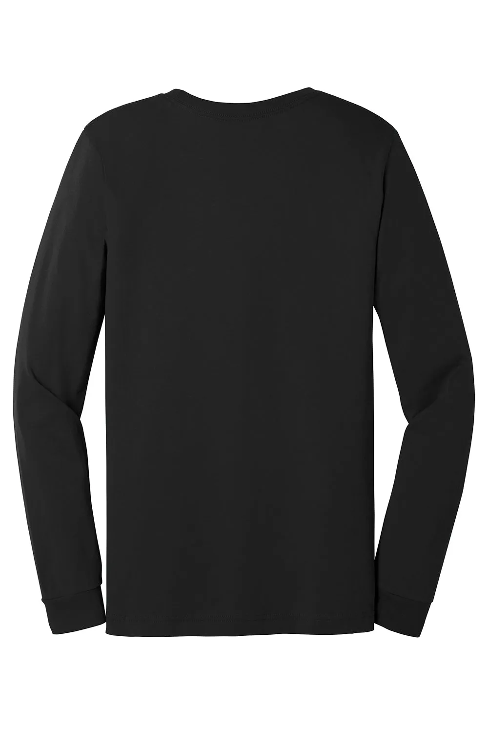 Bella   Canvas Mens Jersey Long Sleeve Crewneck T-Shirt - Black