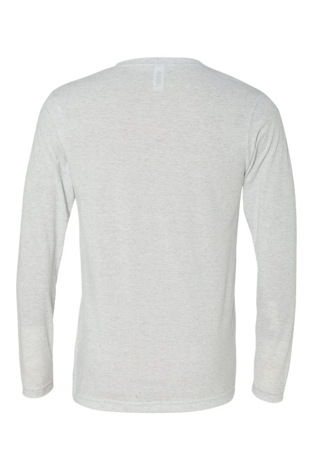 Bella   Canvas Mens Jersey Long Sleeve V-Neck T-Shirt - White Fleck