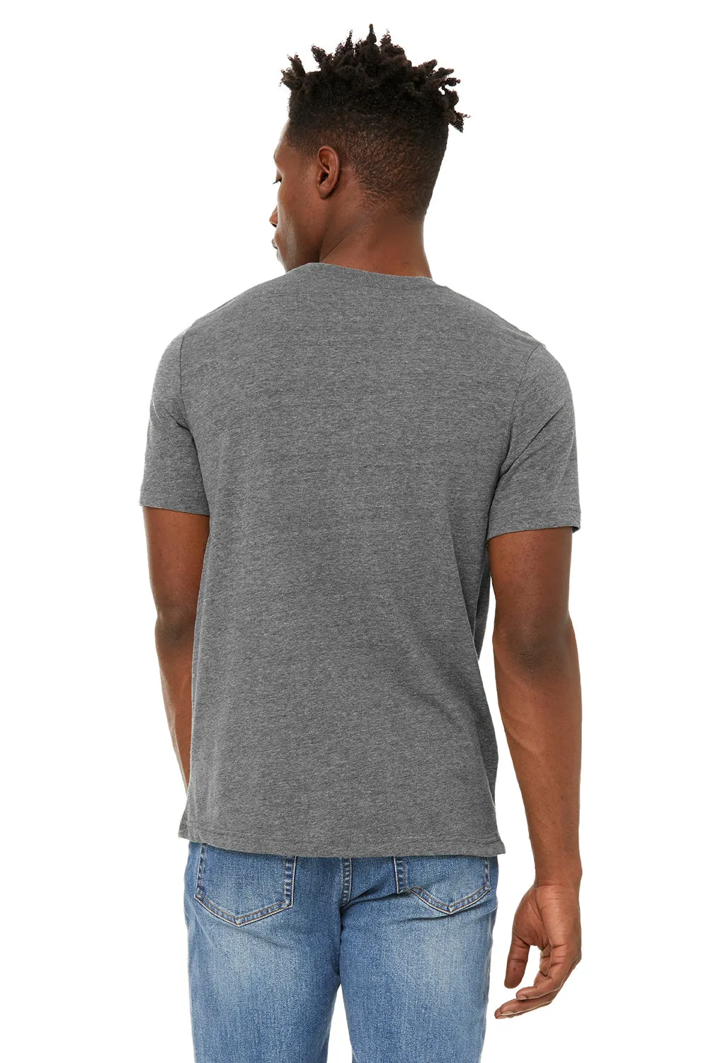 Bella   Canvas Mens Jersey Short Sleeve Crewneck T-Shirt - Heather Deep Grey