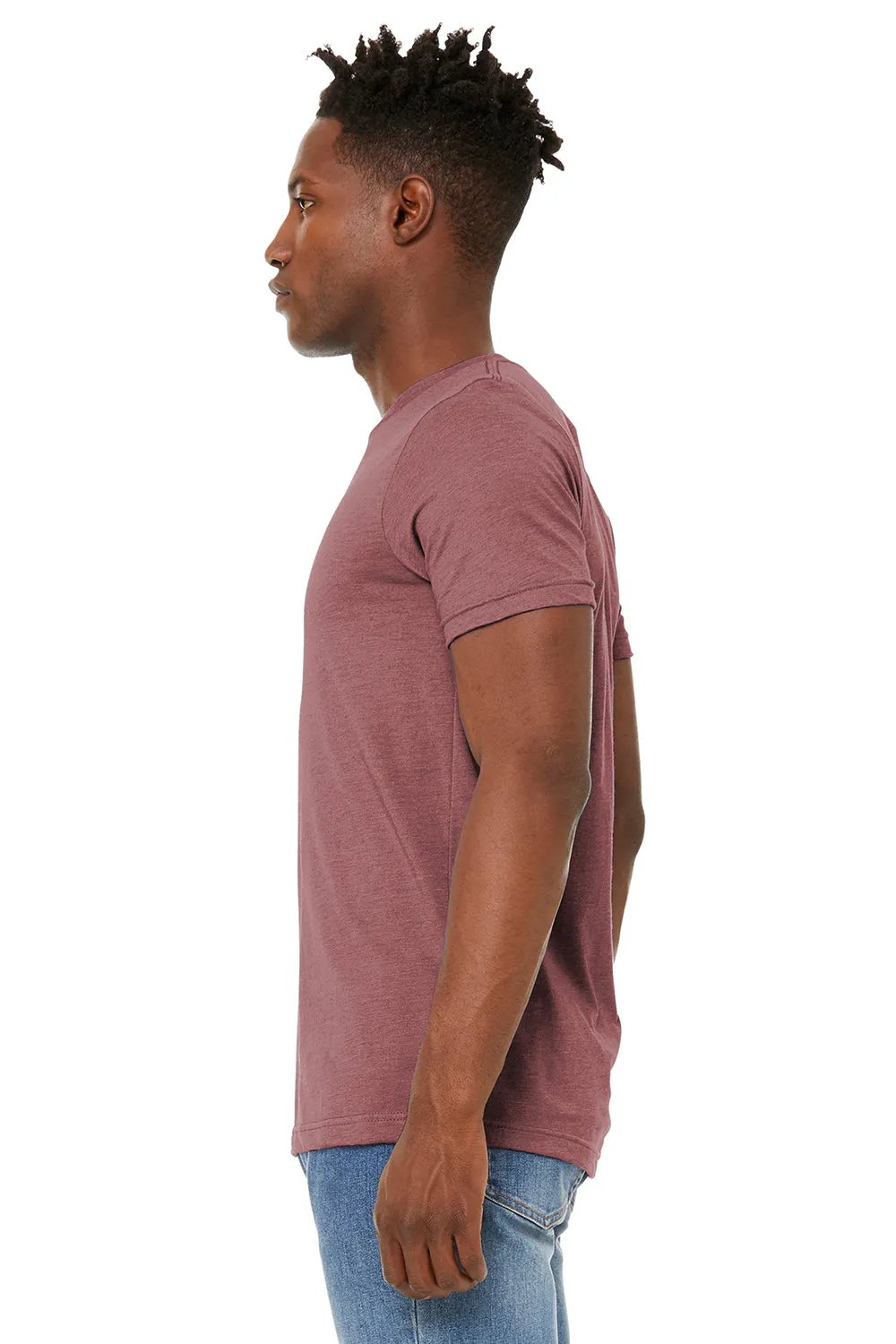 Bella   Canvas Mens Jersey Short Sleeve Crewneck T-Shirt - Heather Mauve - Closeout