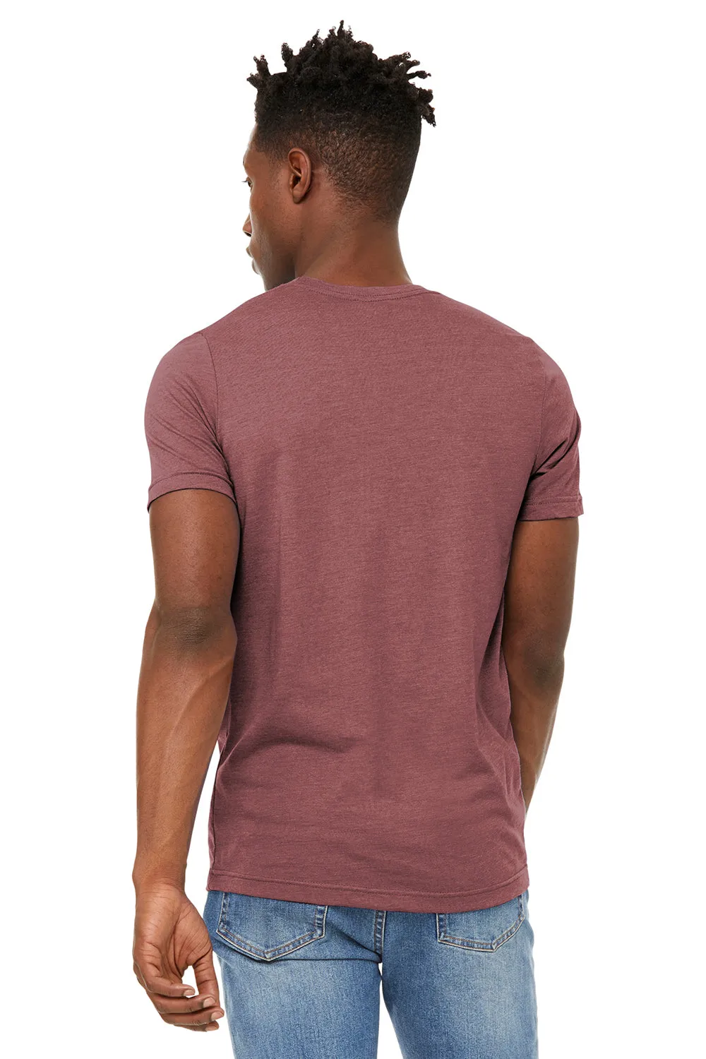 Bella   Canvas Mens Jersey Short Sleeve Crewneck T-Shirt - Heather Mauve - Closeout