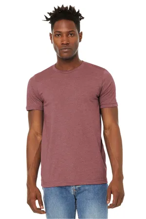 Bella   Canvas Mens Jersey Short Sleeve Crewneck T-Shirt - Heather Mauve - Closeout