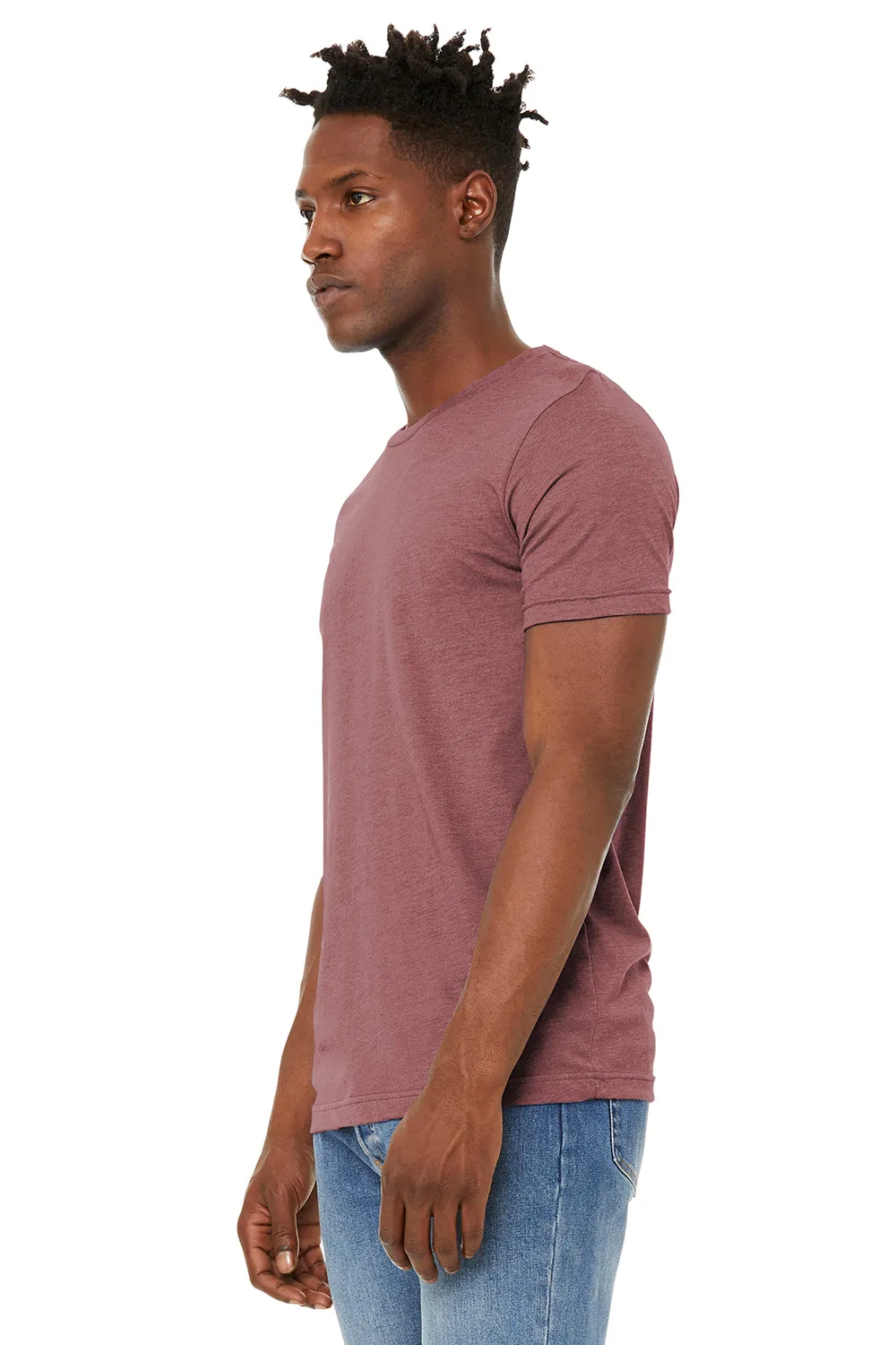 Bella   Canvas Mens Jersey Short Sleeve Crewneck T-Shirt - Heather Mauve - Closeout