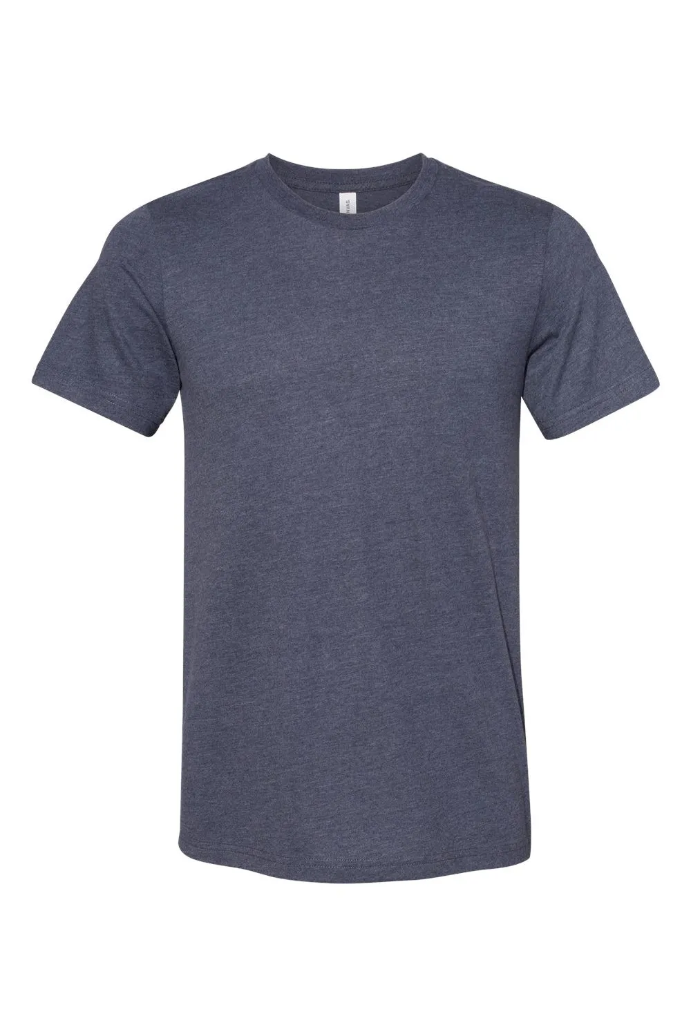 Bella   Canvas Mens Jersey Short Sleeve Crewneck T-Shirt - Heather Midnight Navy Blue