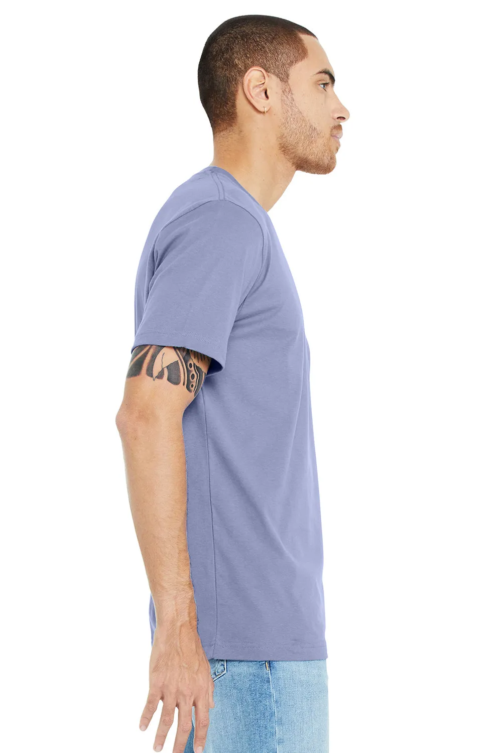 Bella   Canvas Mens Jersey Short Sleeve Crewneck T-Shirt - Lavender Blue