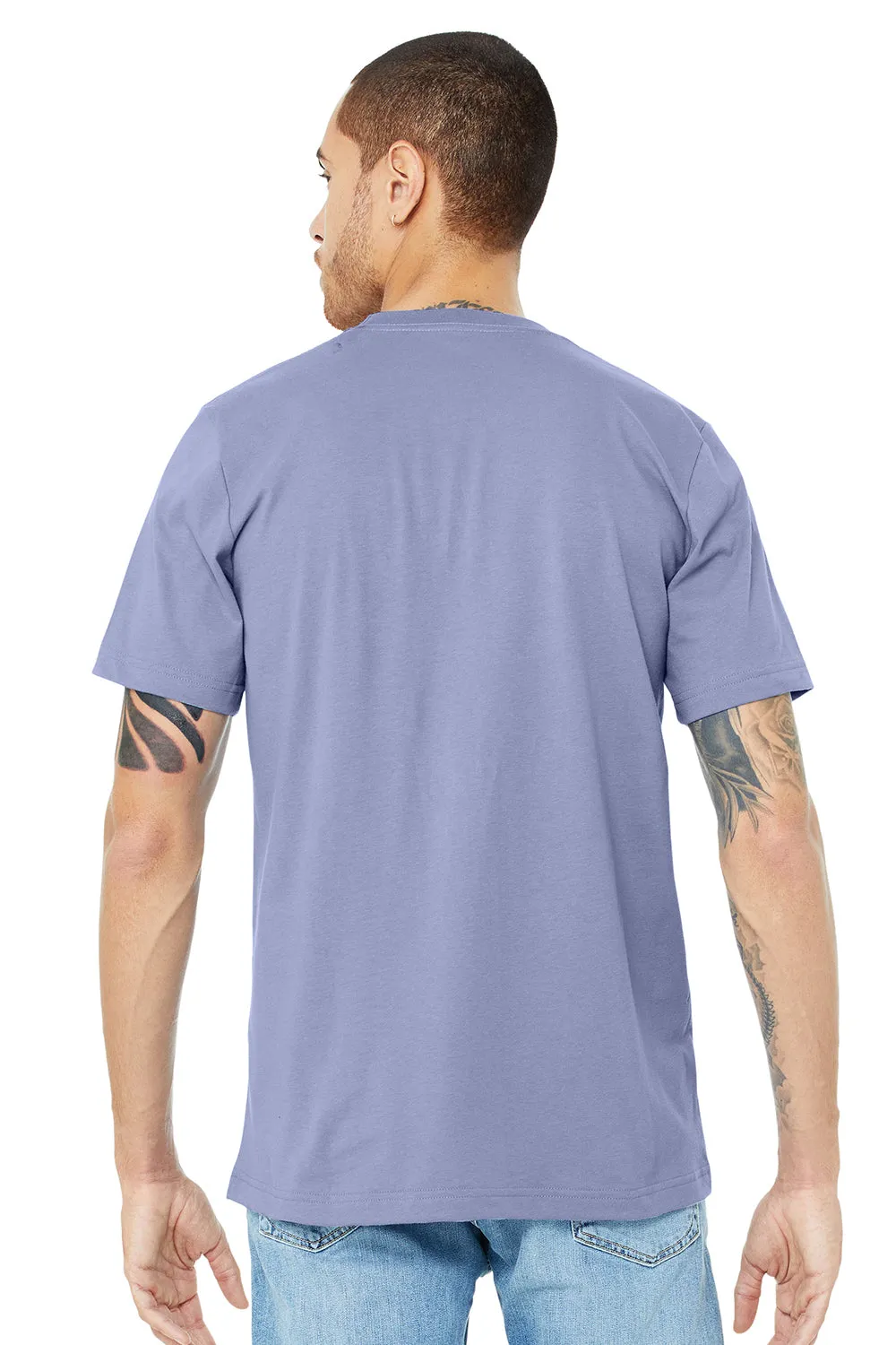 Bella   Canvas Mens Jersey Short Sleeve Crewneck T-Shirt - Lavender Blue