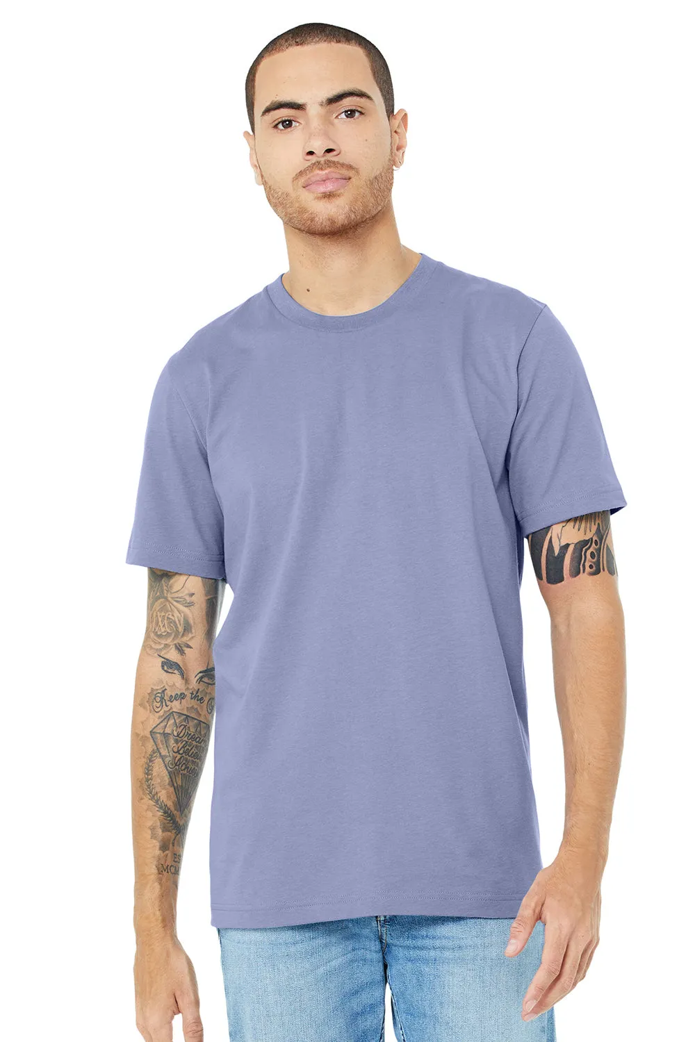 Bella   Canvas Mens Jersey Short Sleeve Crewneck T-Shirt - Lavender Blue
