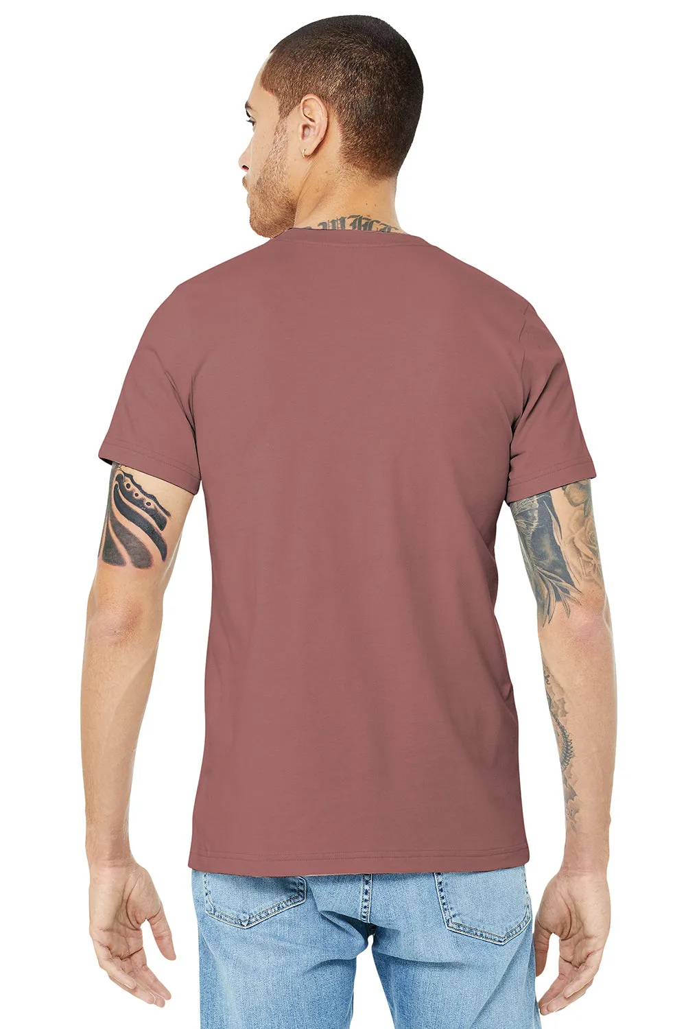 Bella   Canvas Mens Jersey Short Sleeve Crewneck T-Shirt - Mauve