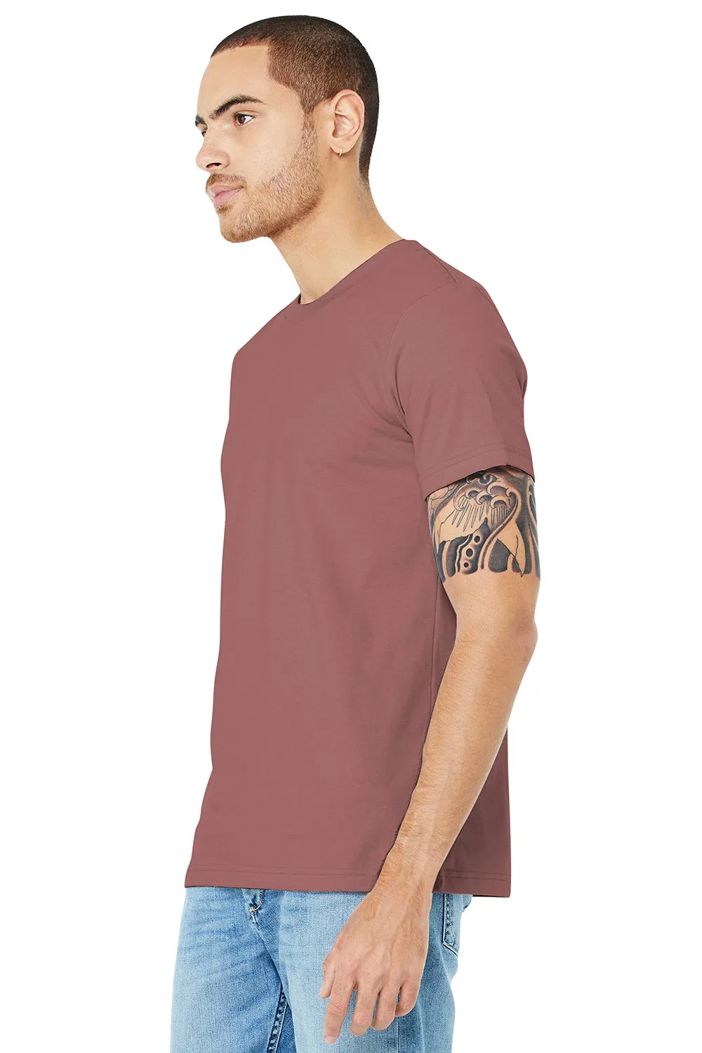 Bella   Canvas Mens Jersey Short Sleeve Crewneck T-Shirt - Mauve
