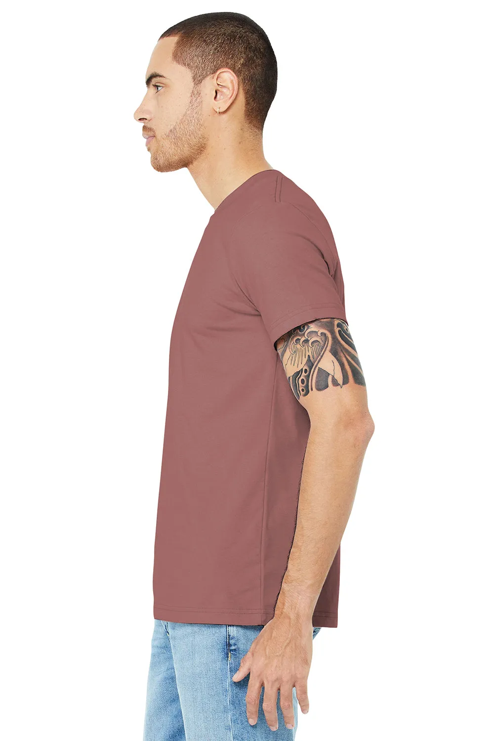 Bella   Canvas Mens Jersey Short Sleeve Crewneck T-Shirt - Mauve