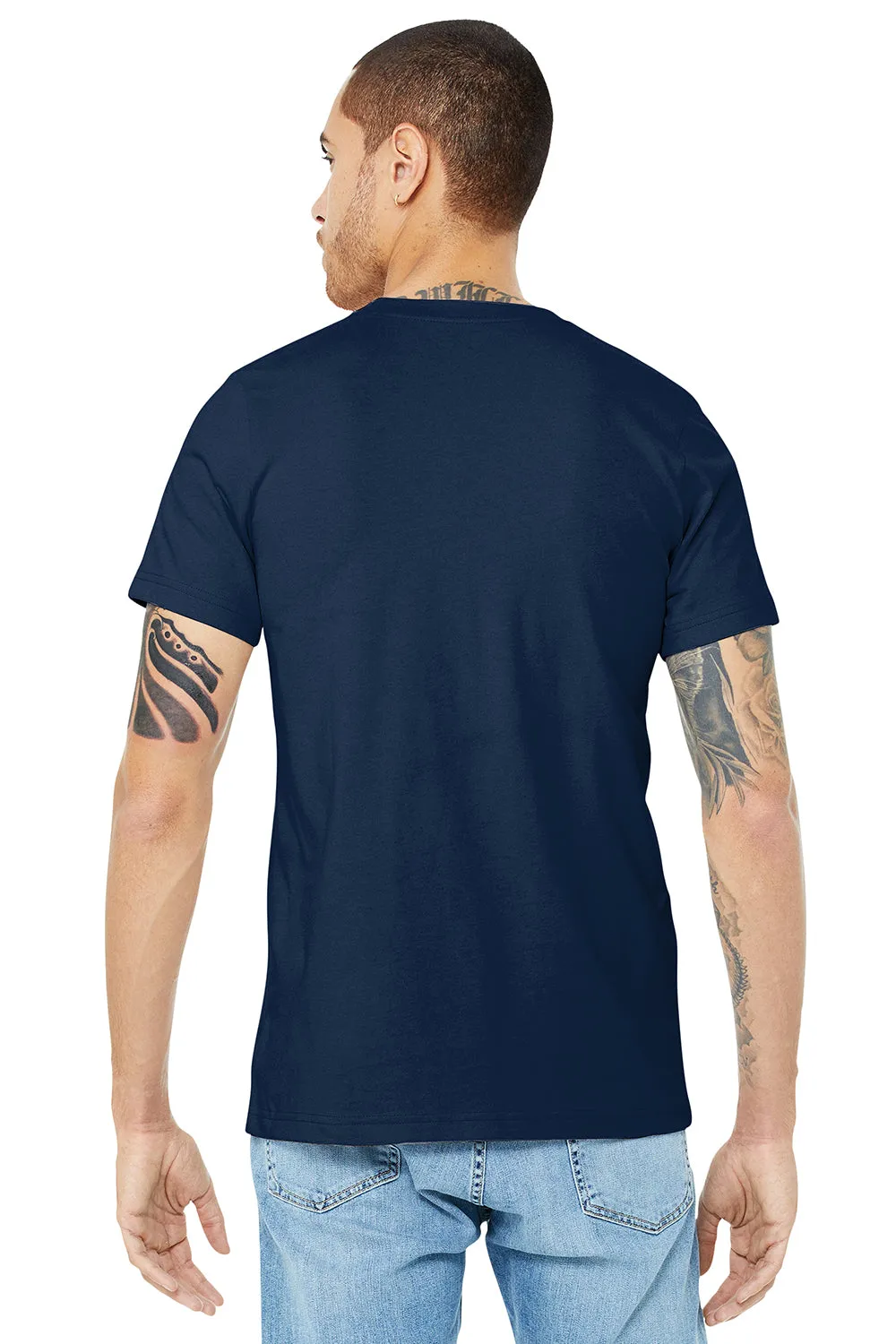 Bella   Canvas Mens Jersey Short Sleeve Crewneck T-Shirt - Navy Blue