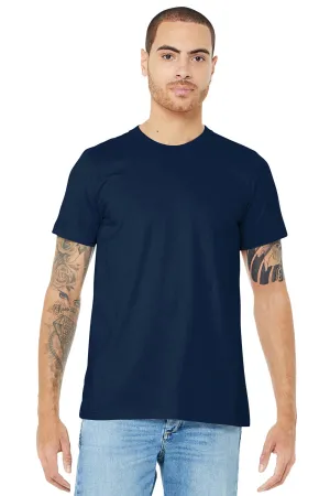 Bella   Canvas Mens Jersey Short Sleeve Crewneck T-Shirt - Navy Blue