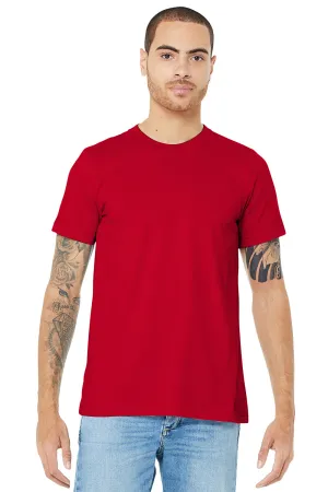 Bella   Canvas Mens Jersey Short Sleeve Crewneck T-Shirt - Red