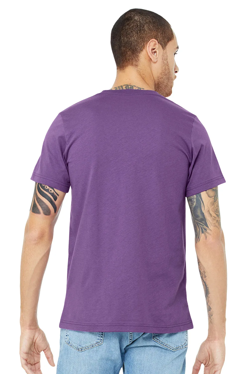 Bella   Canvas Mens Jersey Short Sleeve Crewneck T-Shirt - Royal Purple