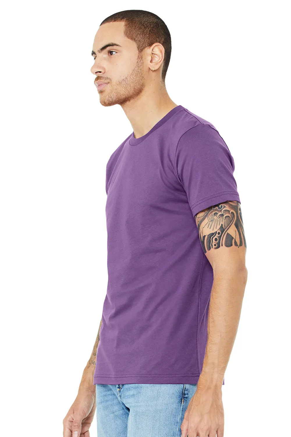 Bella   Canvas Mens Jersey Short Sleeve Crewneck T-Shirt - Royal Purple