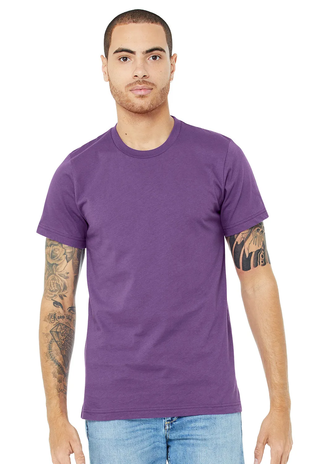 Bella   Canvas Mens Jersey Short Sleeve Crewneck T-Shirt - Royal Purple