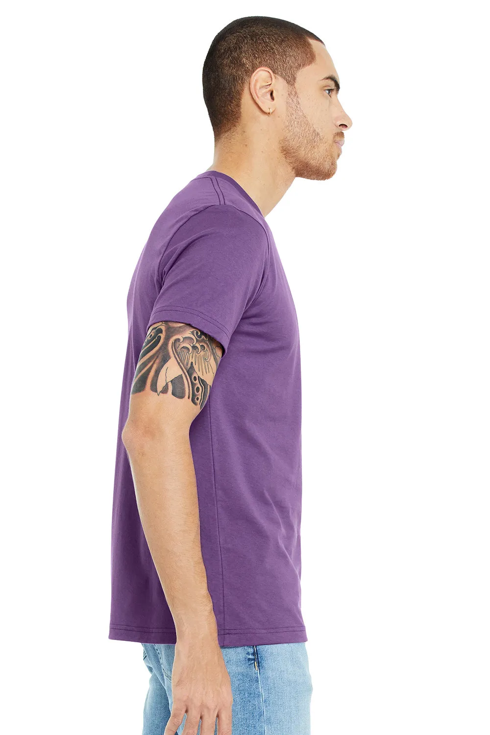 Bella   Canvas Mens Jersey Short Sleeve Crewneck T-Shirt - Royal Purple