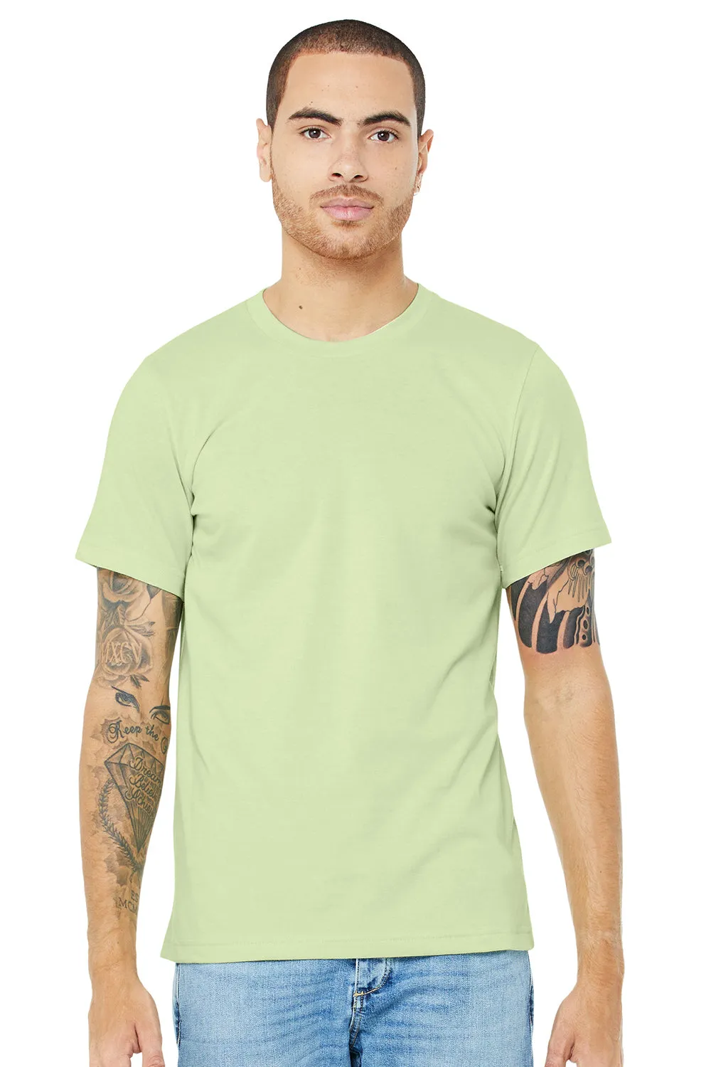 Bella   Canvas Mens Jersey Short Sleeve Crewneck T-Shirt - Spring Green