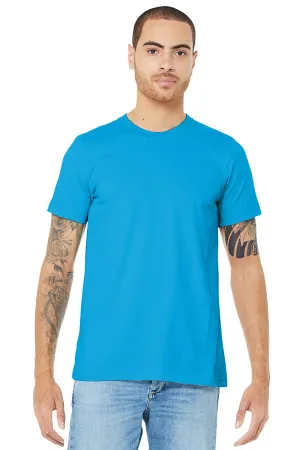 Bella   Canvas Mens Jersey Short Sleeve Crewneck T-Shirt - Turquoise Blue