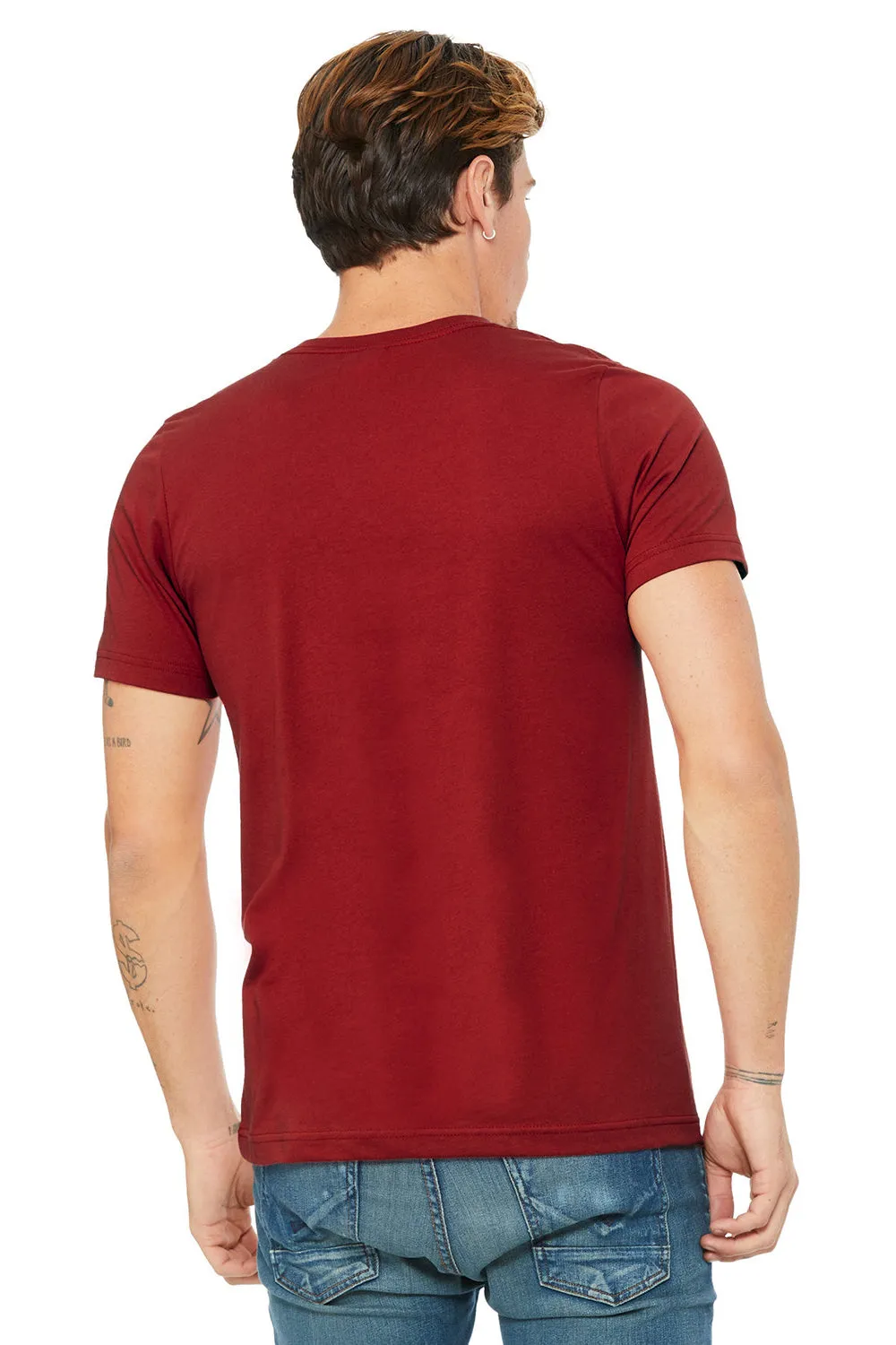 Bella   Canvas Mens Jersey Short Sleeve V-Neck T-Shirt - Canvas Red