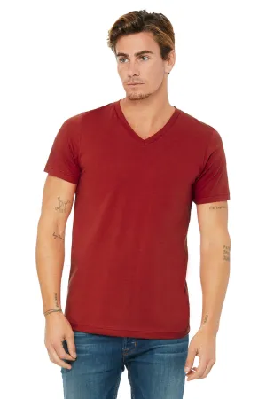 Bella   Canvas Mens Jersey Short Sleeve V-Neck T-Shirt - Canvas Red