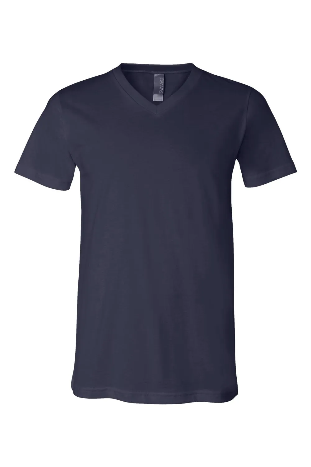 Bella   Canvas Mens Jersey Short Sleeve V-Neck T-Shirt - Navy Blue