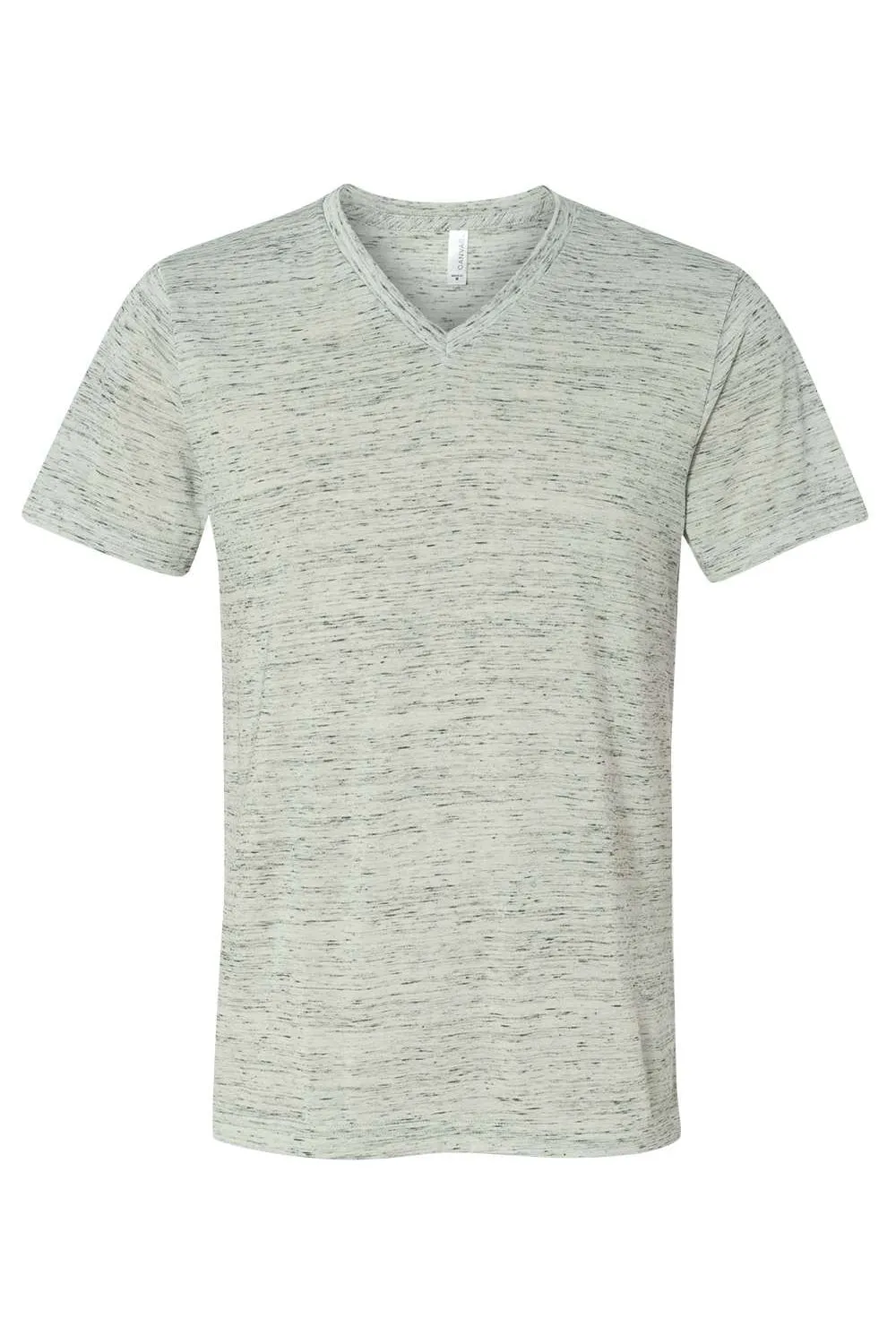 Bella   Canvas Mens Jersey Short Sleeve V-Neck T-Shirt - White Marble