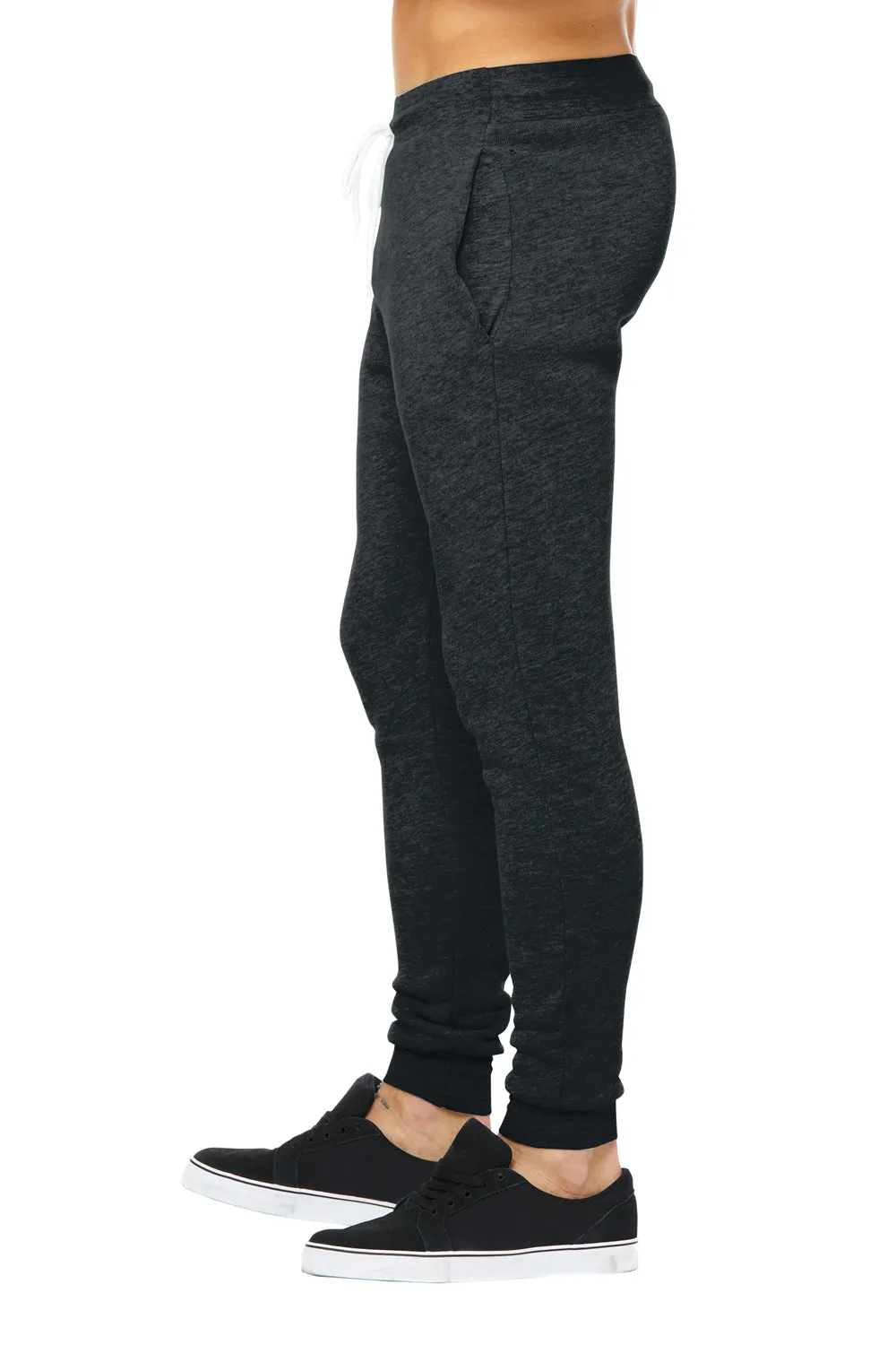 Bella   Canvas Mens Jogger Sweatpants w/ Pockets - Heather Dark Grey