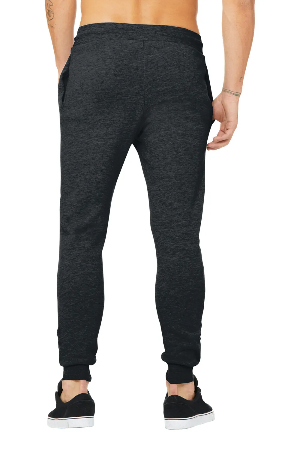 Bella   Canvas Mens Jogger Sweatpants w/ Pockets - Heather Dark Grey