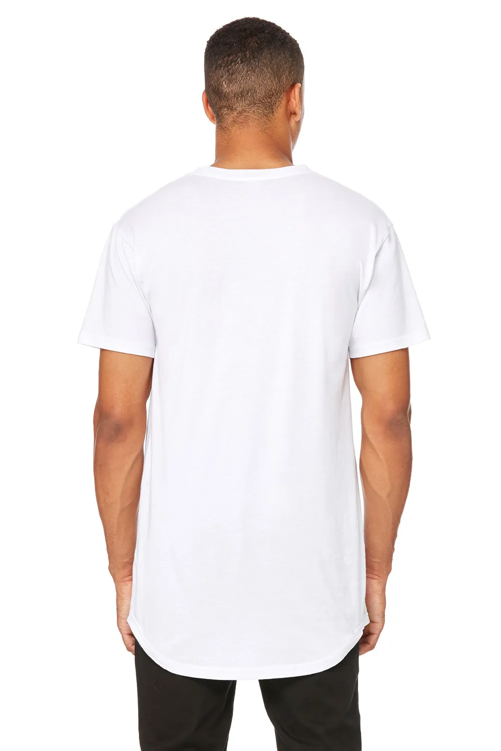 Bella   Canvas Mens Long Body Urban Short Sleeve Crewneck T-Shirt - White