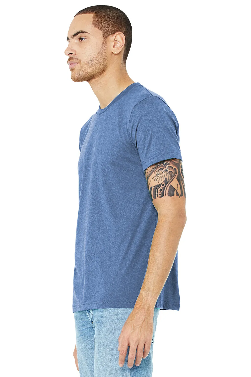 Bella   Canvas Mens Short Sleeve Crewneck T-Shirt - Blue