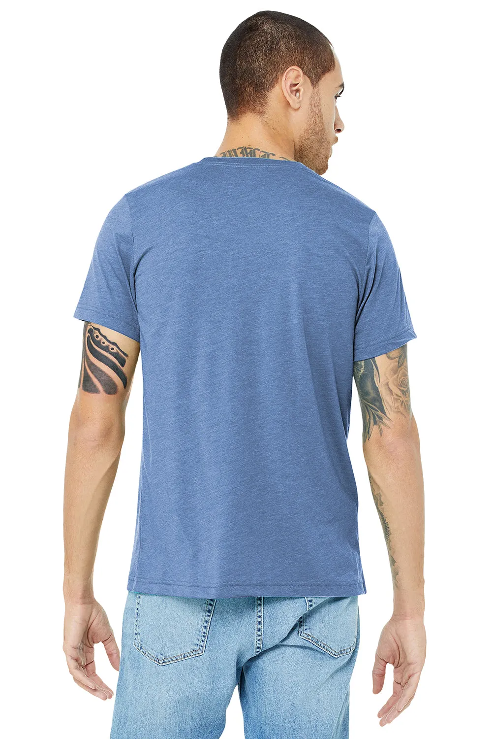 Bella   Canvas Mens Short Sleeve Crewneck T-Shirt - Blue