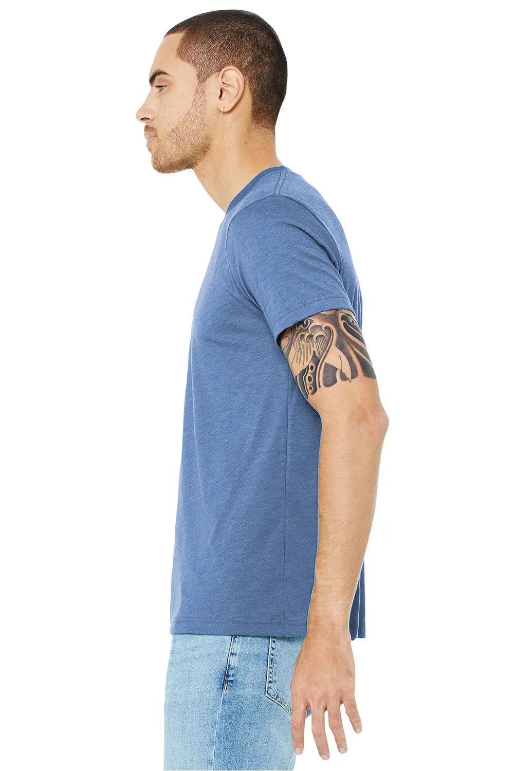 Bella   Canvas Mens Short Sleeve Crewneck T-Shirt - Blue
