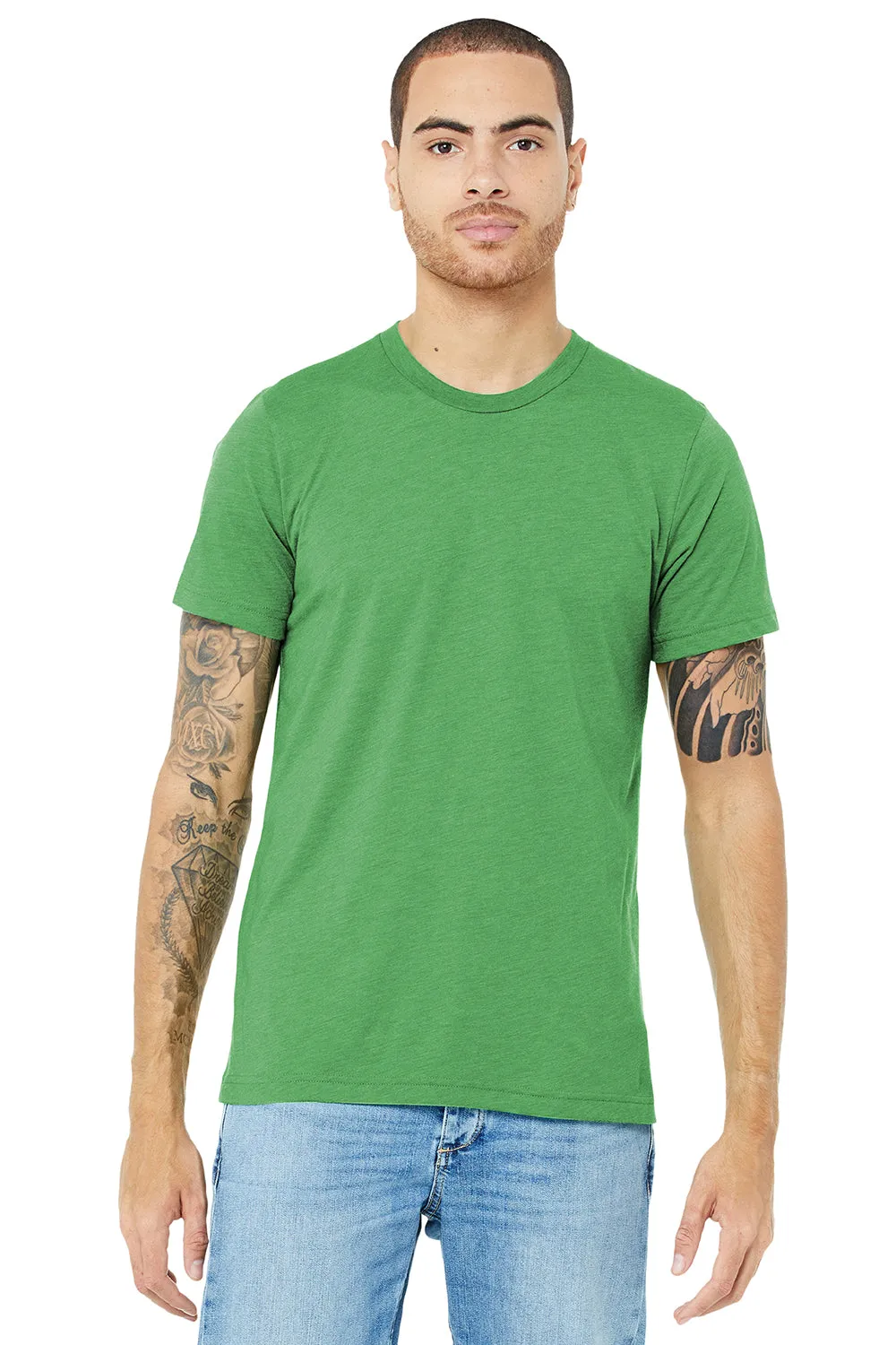 Bella   Canvas Mens Short Sleeve Crewneck T-Shirt - Green