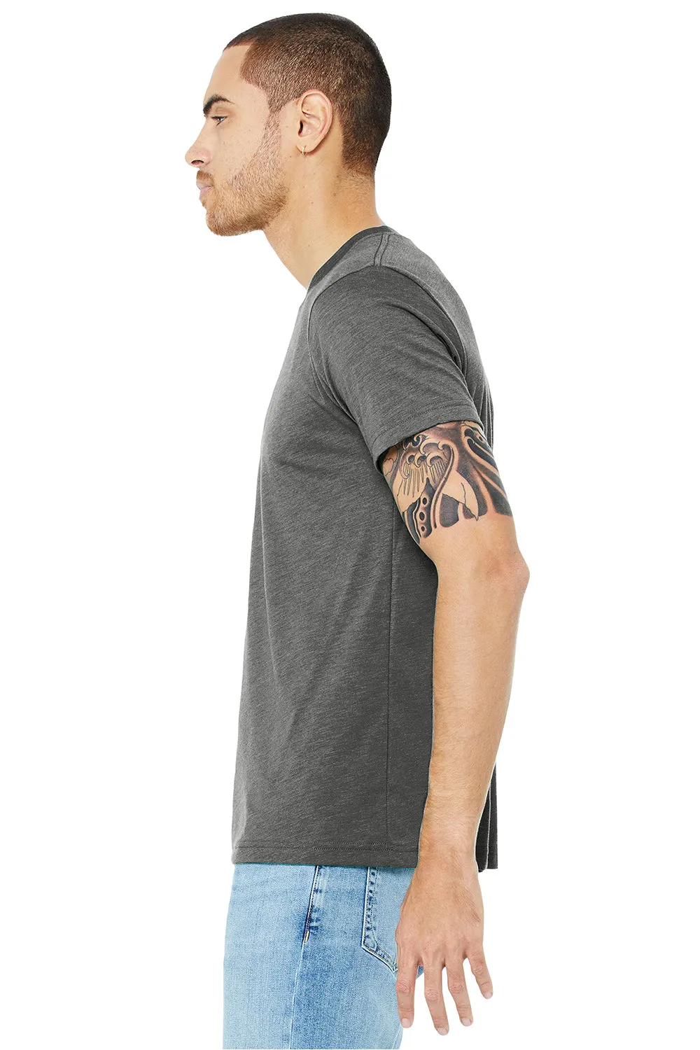 Bella   Canvas Mens Short Sleeve Crewneck T-Shirt - Grey
