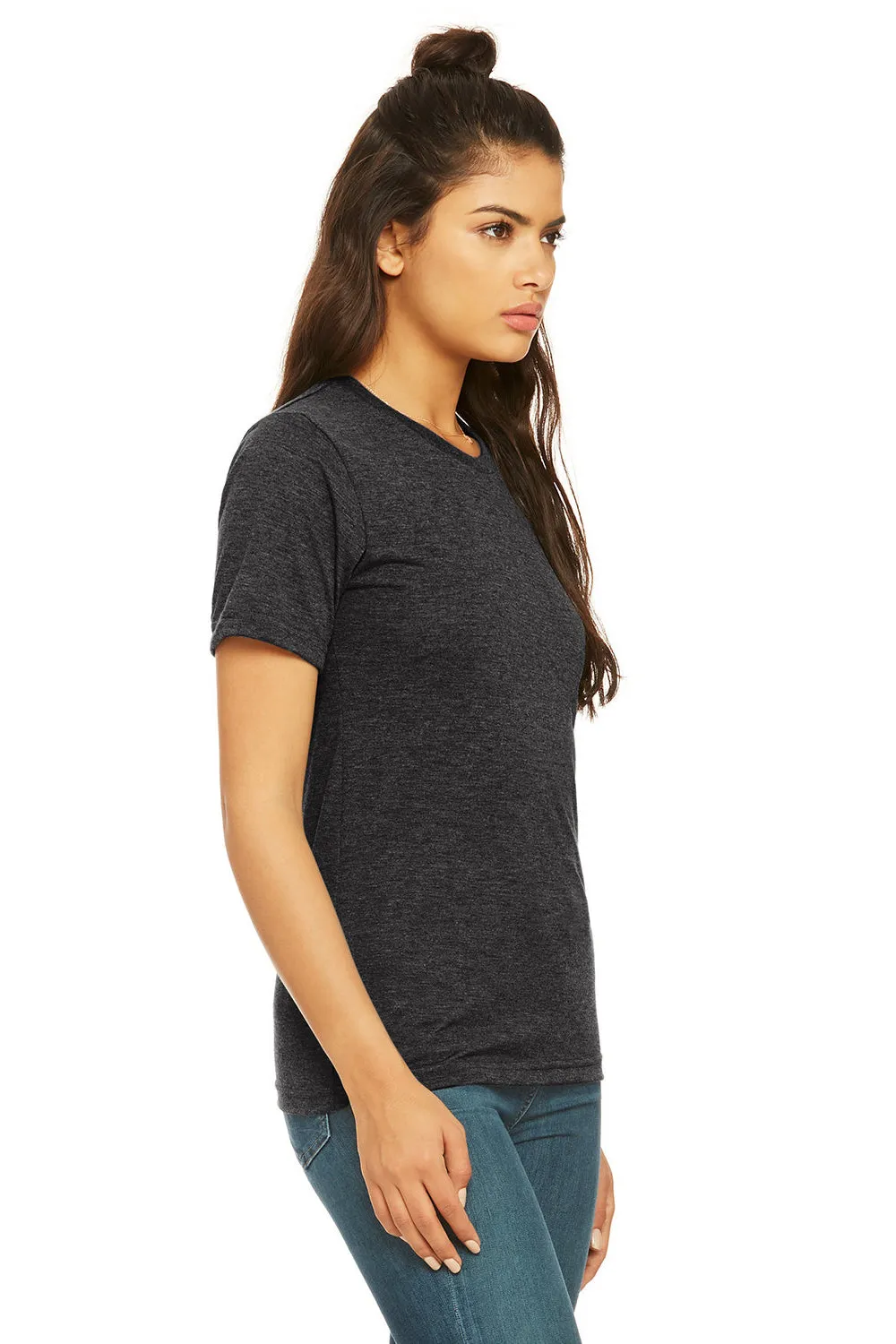 Bella   Canvas Mens Short Sleeve Crewneck T-Shirt - Heather Dark Grey