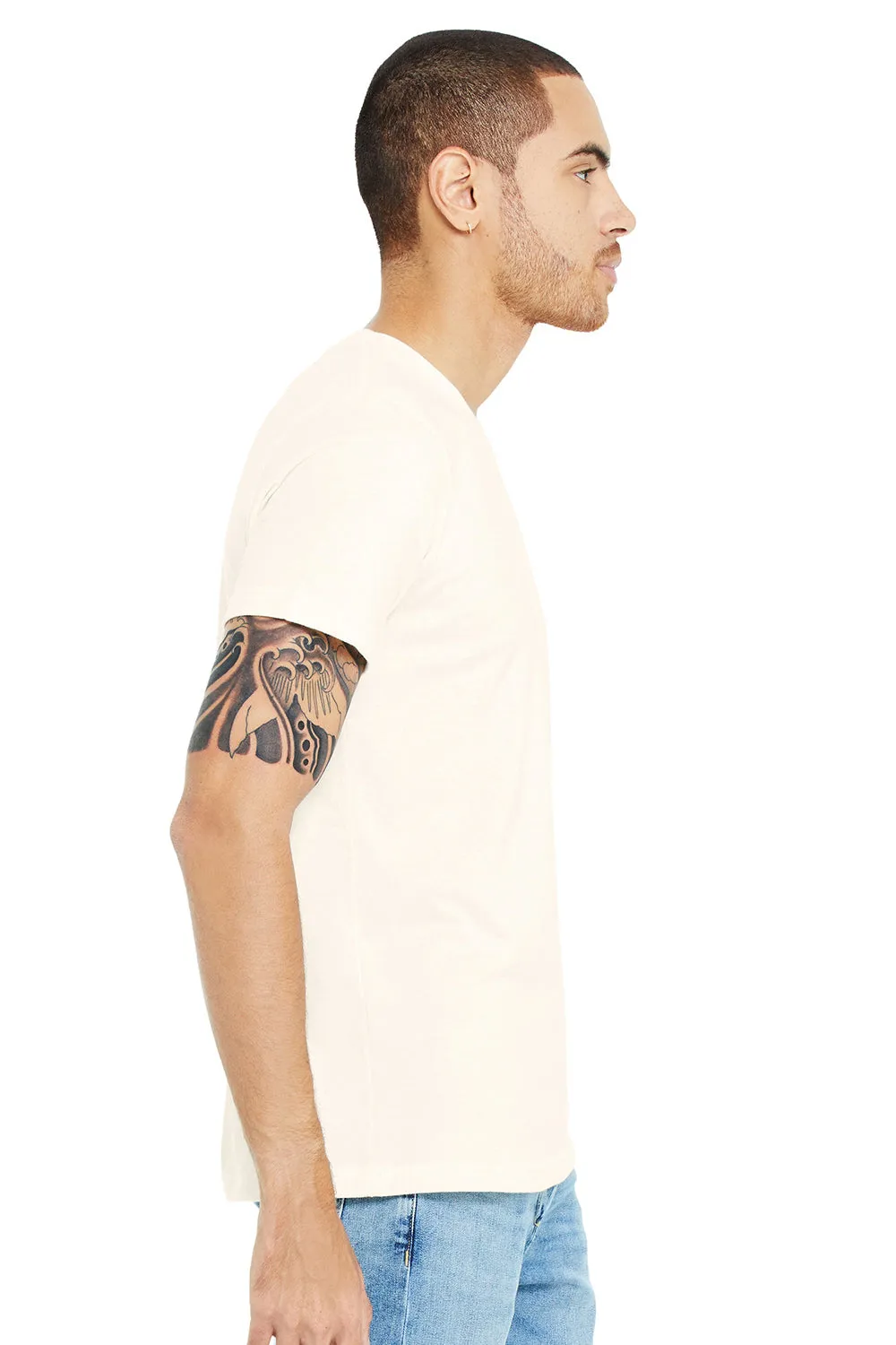 Bella   Canvas Mens Short Sleeve Crewneck T-Shirt - Solid Natural